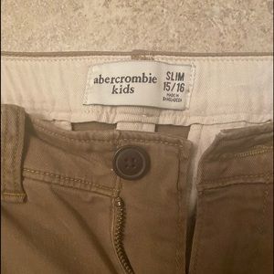 Abercrombie kids khakis 15-16 slim